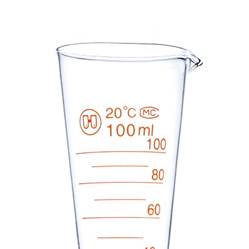 Taza medidora cónica, vaso medidor, vaso de cristal de laboratorio, vasos graduados de medición de calidad alimentaria, vaso de cristal para leche y jugo, vaso de laboratorio, taza de 10 ml