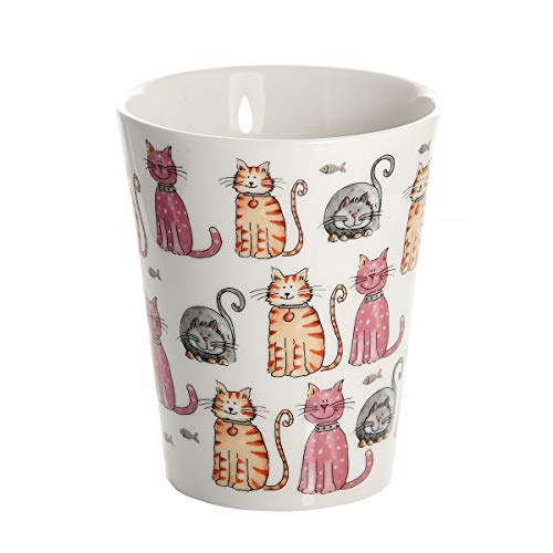 Taza Mug de cerámica Porcelana para café té, Tazas Desayuno Originales Grandes Decorativas diseño de Gato Regalo para Gato y Amante de los Animales Cat Design Mug Gift for Animal Lovers