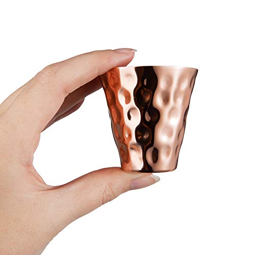 Tazas de Cobre de Moscow Mule Juego de Cuatro Incluye 4 x Tazas de 18 Onzas 4 x Posavasos 4 x Sorbetes 1 x Vaso/Copa de Shot en Caja de Regalo