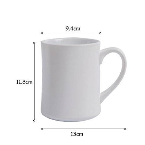 Tazas De Té Taza De Cerámica De Gran Capacidad De 550 Ml Taza De Pareja Mate Simple Americana Desayuno Casero Taza De Café Con Leche-Blanco_550Ml