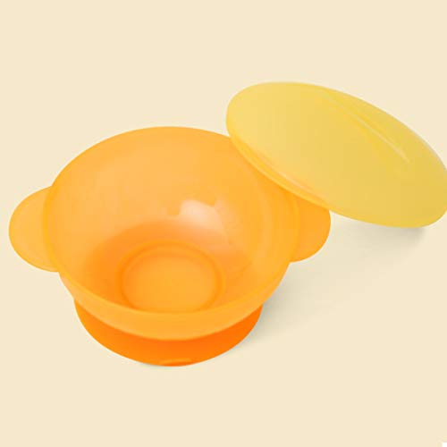 Tazón para bebé - WENTS 2 PCS Tazón con Ventosa para Bebé con la detección de la temperatura PP Material Comestible sin BPA, Anti-caliente