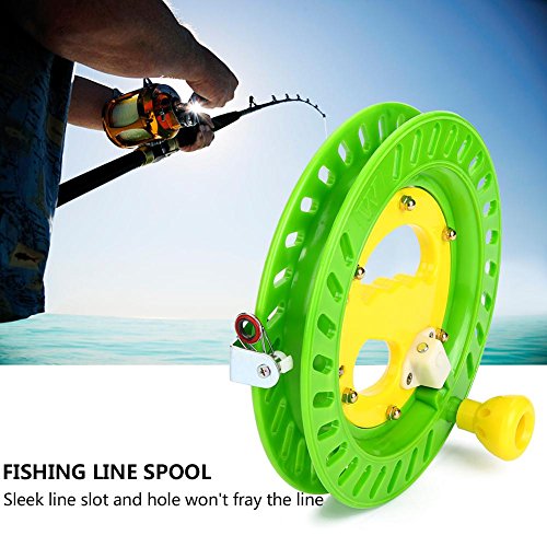 Tbest Carrete Devanadera Kite Line Winder Winding Reel Grip Wheel, 22cm Profesional Outdoor Plastic Kite de Pesca al Aire Libre Línea Spool Reel Wheel Holder Winding Flying Tool Accesorio(Verde)