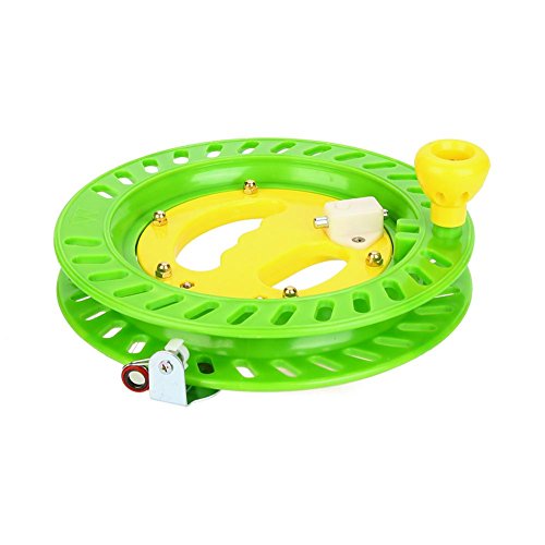 Tbest Carrete Devanadera Kite Line Winder Winding Reel Grip Wheel, 22cm Profesional Outdoor Plastic Kite de Pesca al Aire Libre Línea Spool Reel Wheel Holder Winding Flying Tool Accesorio(Verde)