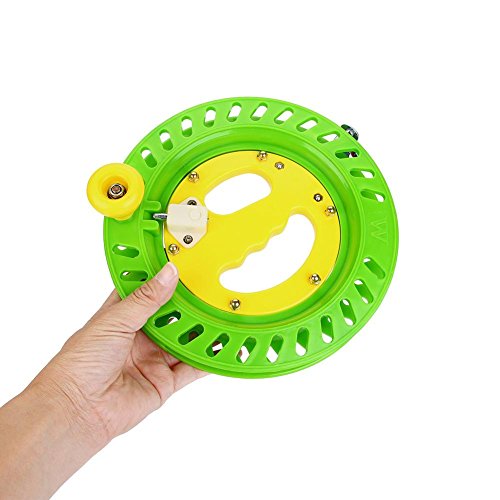 Tbest Carrete Devanadera Kite Line Winder Winding Reel Grip Wheel, 22cm Profesional Outdoor Plastic Kite de Pesca al Aire Libre Línea Spool Reel Wheel Holder Winding Flying Tool Accesorio(Verde)