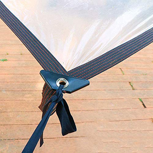 TCLZXF Lona Impermeable Transparente, Al Desgarro Duradera con Ojales para Muebles, Jardín, Piscina para Cubrir Barcos, Caravanas, Protección Rayos UV, 110G/Mq, 0.12Mm,4x7m/13x23ft