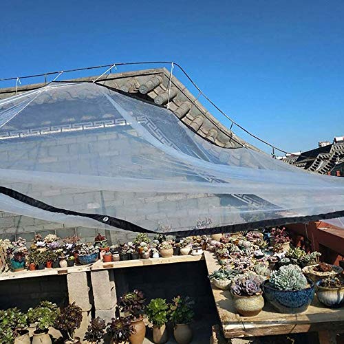 TCLZXF Lona Impermeable Transparente, Al Desgarro Duradera con Ojales para Muebles, Jardín, Piscina para Cubrir Barcos, Caravanas, Protección Rayos UV, 110G/Mq, 0.12Mm,4x7m/13x23ft