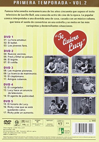 Te Quiero Lucy  Temp. 1 - Vol .2 (5 dvd) I Love Lucy