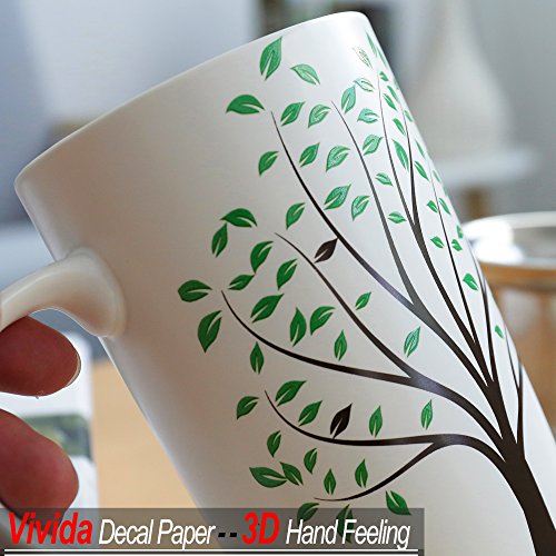 TEANAGOO M058-3 Taza de té de cerámica con infusor y tapa, 510 ml, Green Tree, Teaware de viaje con filtro, Tea Cup Steeper Maker, Colador de preparación para té de hojas sueltas