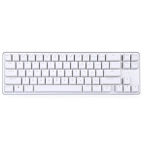 Teclado De Juego Mecánico Mini Outemu Interruptor Marrón 68 Teclas (60%) Teclado De Juego Con Cable - Plata Blanca Magicforce De Qisan