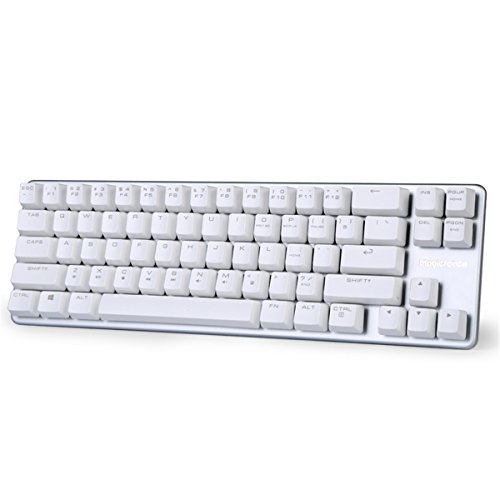 Teclado De Juego Mecánico Mini Outemu Interruptor Marrón 68 Teclas (60%) Teclado De Juego Con Cable - Plata Blanca Magicforce De Qisan