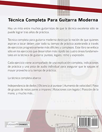 Técnica Completa Para Guitarra Moderna: Total Exactitud En El Diapasón (Técnica Para Guitarra)