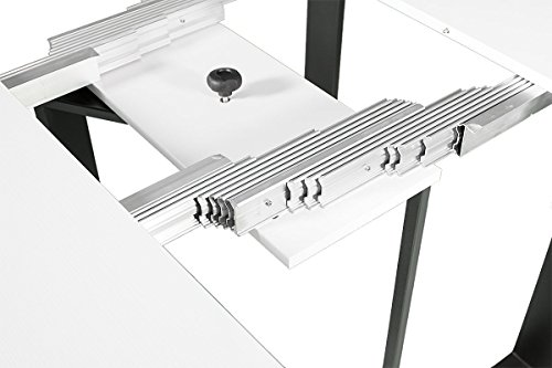Tecno - Mesa/consola extensible fabricada en Italia, color roble natural y estructura gris antracita, 14 comensales, 3 metros
