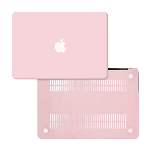 Tecool Funda MacBook Air 13 (Versión: 2010-2017), Delgado Cubierta de Plástico Dura Case Carcasa para MacBook Air 13" (Modelo: A1466 / A1369), Cuarzo Rosa