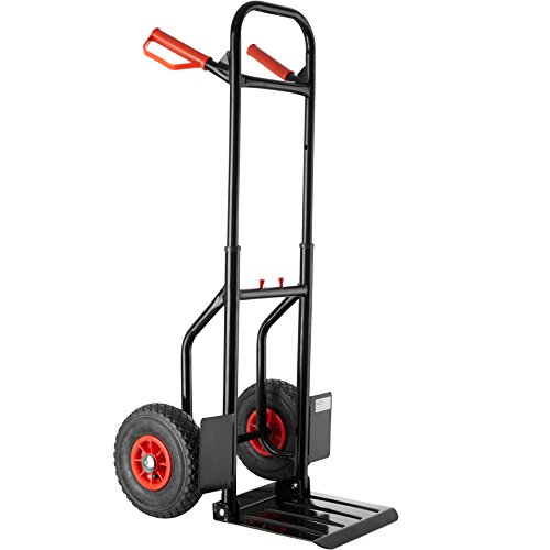 TecTake 800149 Carretilla de mano, Estable y Compacta, Capacidad máxima de carga: 100 kg (Carretilla de mano negro | 402712)