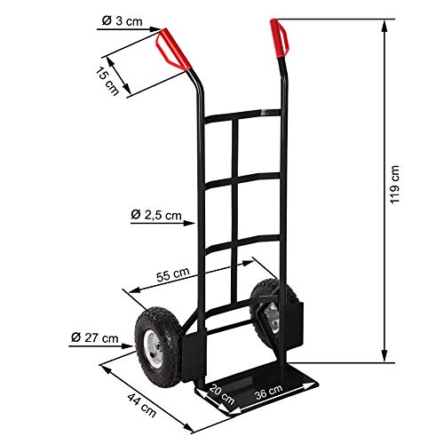 TecTake CARRETILLA PROFESIONAL CARRITO CARGA - varios modelos - (Carretilla para transporte | 400677)