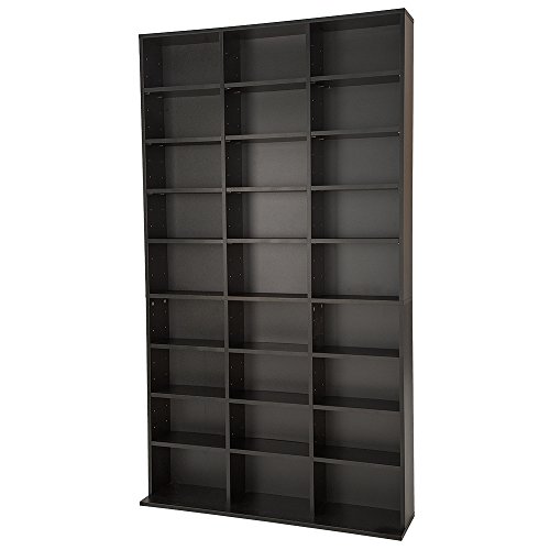 TecTake Estante de CD DVD Shelf archivado 1080 CDs DVDs (Negro | no. 401704)