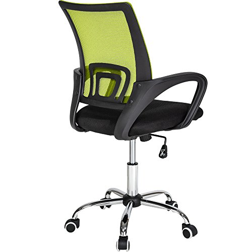 TecTake Silla de Oficina giratoria con Soporte Lumbar sillón Ejecutivo Silla de Escritorio Tejido