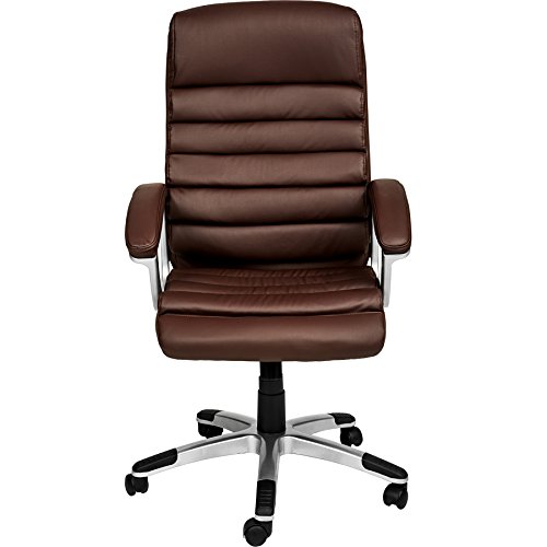 TecTake Silla de Oficina Sillon de despacho Ejecutivo con reposabrazos (marrón | no. 402150)