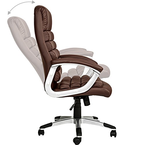 TecTake Silla de Oficina Sillon de despacho Ejecutivo con reposabrazos (marrón | no. 402150)