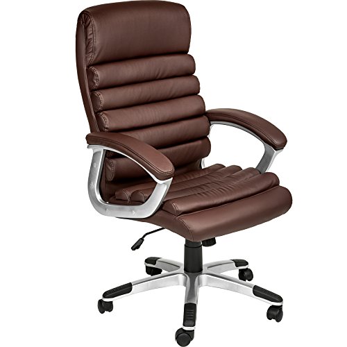 TecTake Silla de Oficina Sillon de despacho Ejecutivo con reposabrazos (marrón | no. 402150)