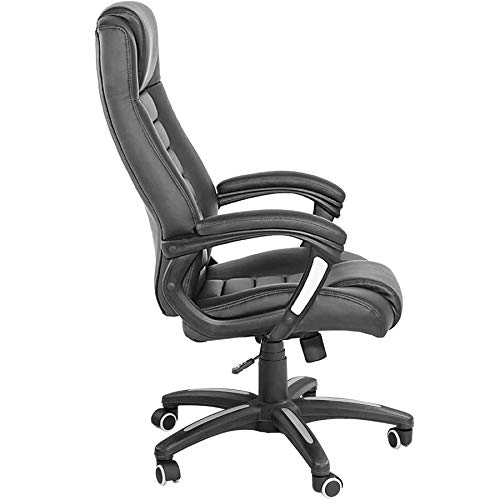 TecTake SILLA EJECUTIVA DE DISEÑO - SILLA GIRATORIA - SILLA DE OFICINA - SILLÓN cuero sintético