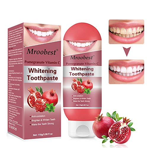 Teeth Whitening Toothpaste, Pasta Dental, Stain Removal Whitening Toothpaste, Pasta de dientes rica en frutas, Elimina las manchas y blanquea, Protege los dientes durante mucho tiempo