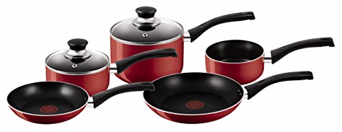 Tefal A161S545 Conjunto de cazuelas y sartenes Rojo