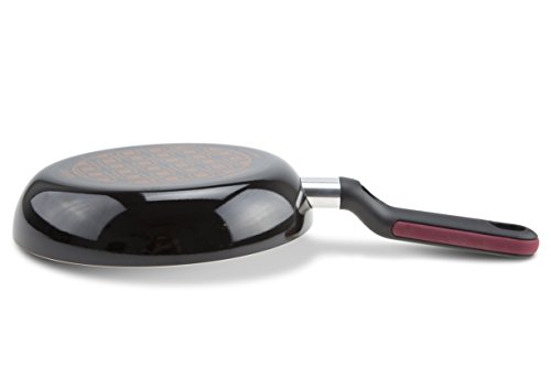 Tefal Comfort Grip - Sartén de aluminio de 24 cm con exterior negro esmaltado, antiadherente con extra de titanio, para todo tipo de cocinas (excepto inducción)