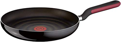 Tefal Comfort Grip - Sartén de aluminio de 24 cm con exterior negro esmaltado, antiadherente con extra de titanio, para todo tipo de cocinas (excepto inducción)