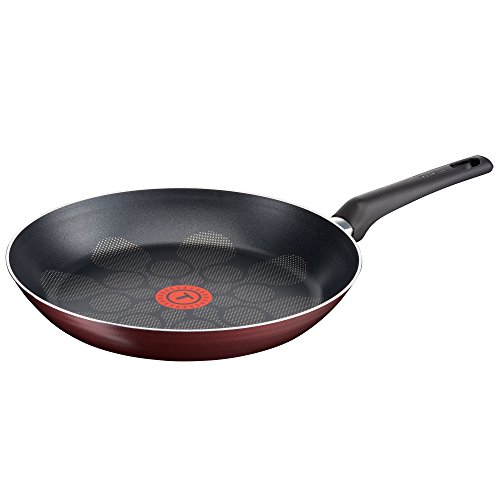 Tefal Cook 'n 'Clean Antiadherente Sartén, Aluminio, Color Burdeos/Bronce, Aluminio, Bordeaux/Bronze, 24 cm