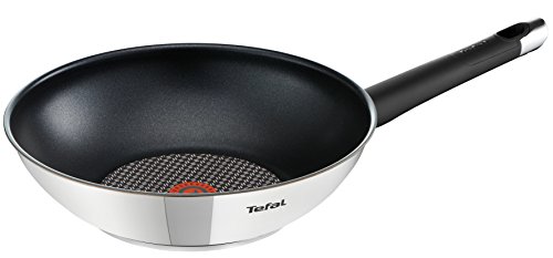 Tefal E8241914 - Wok, Acero Inoxidable, Plata, 28 cm