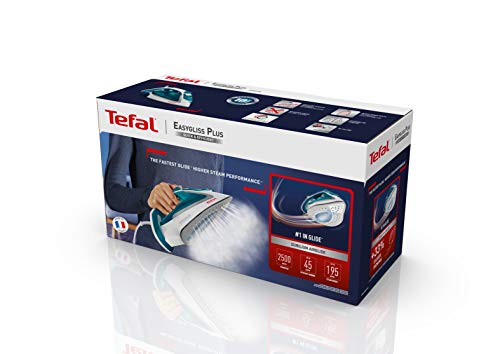 Tefal EASYGLISS Plus Plancha de Vapor FV5718E0 2500W - Golpe Vapor 195 g/min, Continuo 45 g/min, Sistema antigoteo, Vapor Vertical, Suela antiarañazos, Punta de precisión