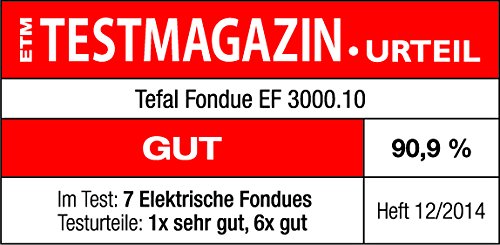 Tefal EF3000.10 Fondue, 1200 W, 1.25 Litros, Negro/Plateado