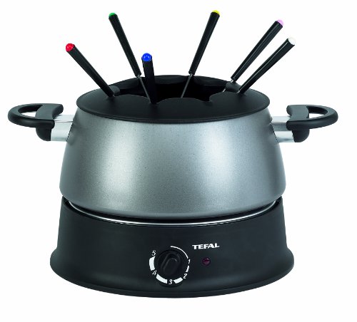 Tefal EF3000.10 Fondue, 1200 W, 1.25 Litros, Negro/Plateado