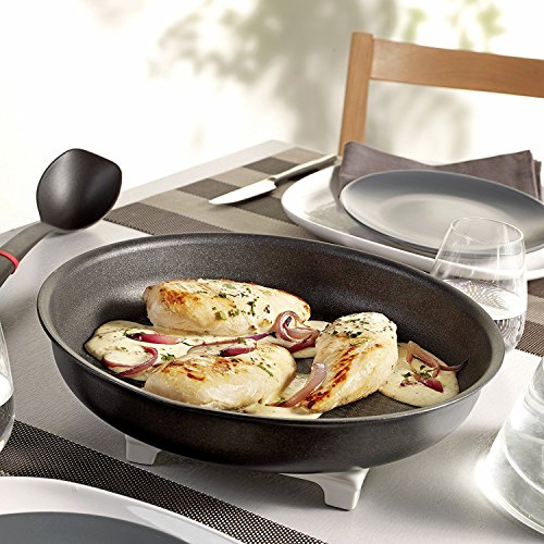 Tefal Ingenio Expertise - Sartén de aluminio de 22 cm, antiadherente con extra de titanio, aptas para todo tipo de cocinas incluido inducción, compatible con mango extraíble