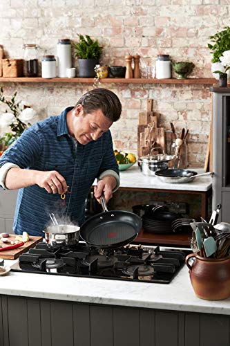 Tefal - Juego de sartenes pulidas Jamie Oliver, acero inoxidable, acero inoxidable, 2 partes