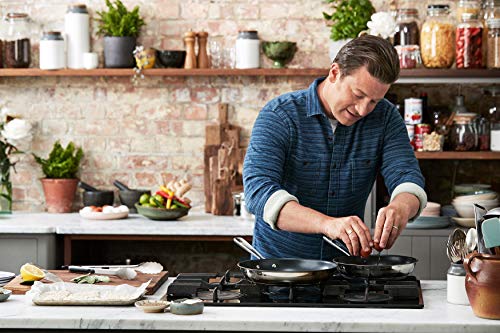 Tefal - Juego de sartenes pulidas Jamie Oliver, acero inoxidable, acero inoxidable, 2 partes