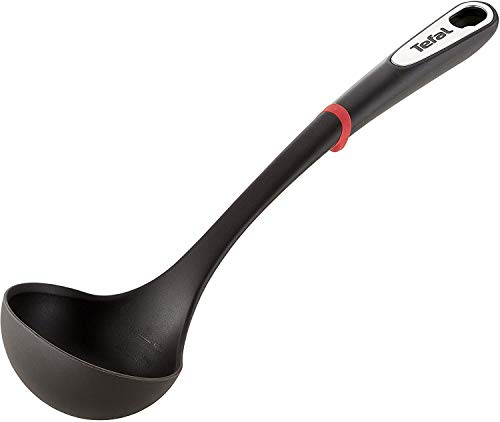 Tefal K2060114 - Cucharón termoresistente, plástico, negro/rojo