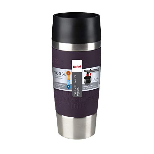 Tefal K30851 Negro, Acero Inoxidable, Violeta Universal 1pieza(s) tazón - Taza/Vaso (Solo, 0,36 L, Negro, Acero Inoxidable, Violeta, Acero Inoxidable, Universal, 1 Personas(s))