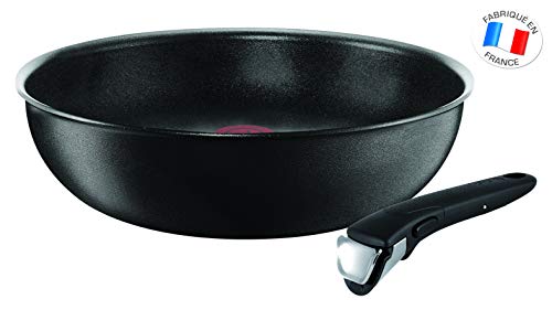 Tefal L6501903, Ingenio Estufa Expertise Wok + 1 Mango, Negro, 28 cm