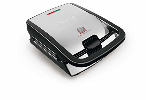 Tefal SW854D16 700W Negro, Acero inoxidable - Sandwichera (700 W, Negro, Acero inoxidable, 2 pieza(s), 32 pieza(s))