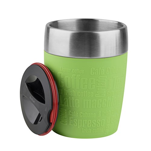 Tefal - Taza de viaje (acero inoxidable, 200 ml), color verde