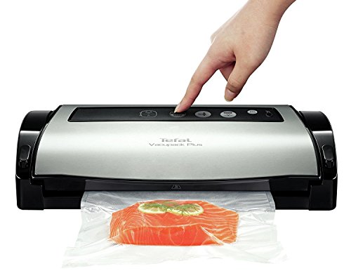 Tefal Vacupack Plus Negro, Plata sellador al vacío - Envasadora al vacío (Negro, Plata, Tocar, 421 mm, 204 mm, 175 mm, 3 kg)