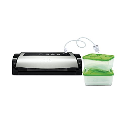 Tefal Vacupack Plus Negro, Plata sellador al vacío - Envasadora al vacío (Negro, Plata, Tocar, 421 mm, 204 mm, 175 mm, 3 kg)