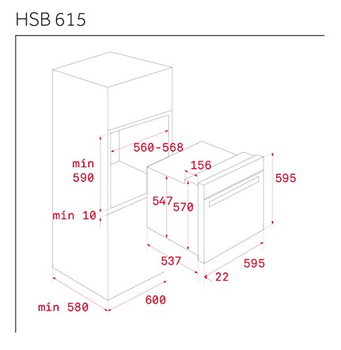 Teka total inox - Horno multifunción hsb-615 inoxidable clase de eficiencia energetica a