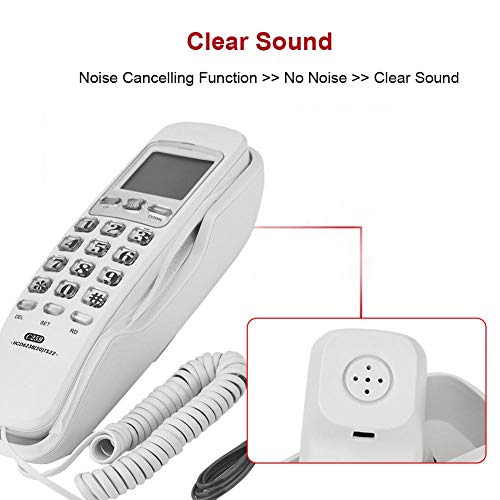 Teléfono de pared, receptor Teléfono con cable Llamada de un toque / pantalla de llamada / búsqueda de llamada / devolución de llamada Últim