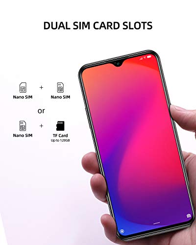 Teléfono Móvil Libres, DOOGEE X95 Android 10 Smartphone Libre, 4G Smartphone Dual SIM, Pantalla 6,52 Pulgadas, 4350mAh Batería, Triple Cámara 13MP+5MP, 16GB ROM, 128GB SD, Face ID - Negro