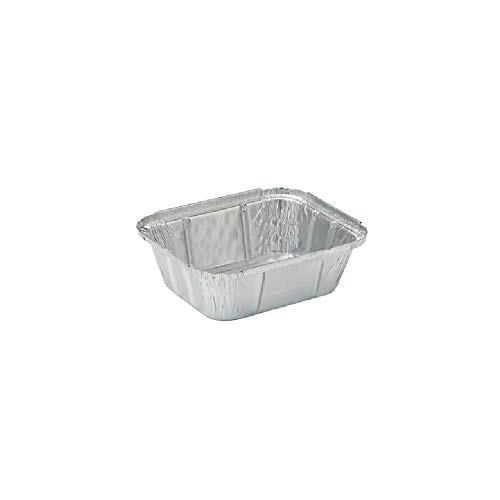 TELEVASO - 1000 uds - Envase/recipiente de aluminio rectangular - Capacidad 470 ml y tamaño 106x82x40 mm - Bandejas desechables y reciclables, apto para altas temperaturas