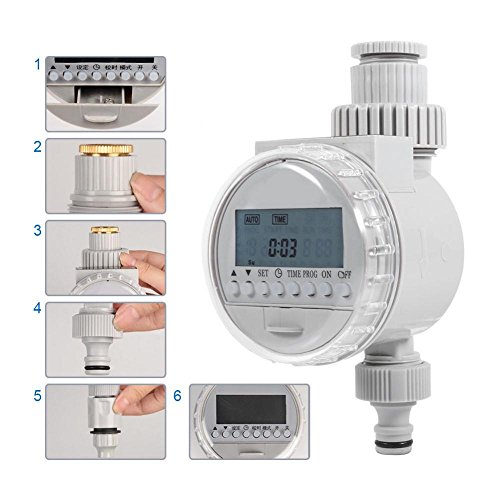 Temporizador de riego automático accionado Solar regulador Inteligente de la irrigación con la Pantalla del LCD Digital para la Hierba de la Planta del Invernadero del jardín casero