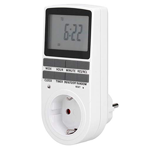 Temporizador de salida digital 10A, zócalo de temporizador de ahorro de energía, programable para ventilador de lámpara(#1)